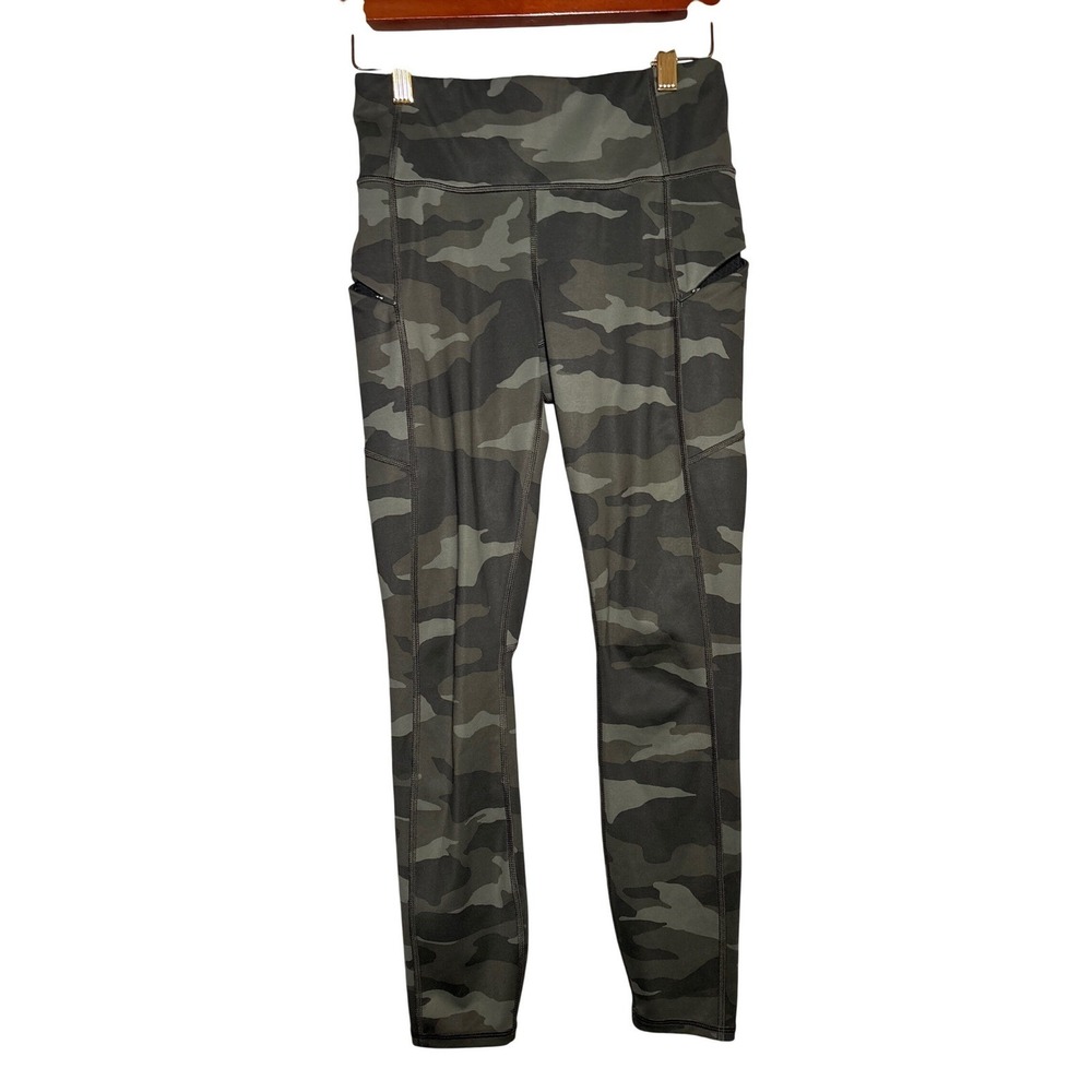 Athleta‎ Camo Contender 7/8 Tight Leggings Womens XS Green Camouflage Pockets
